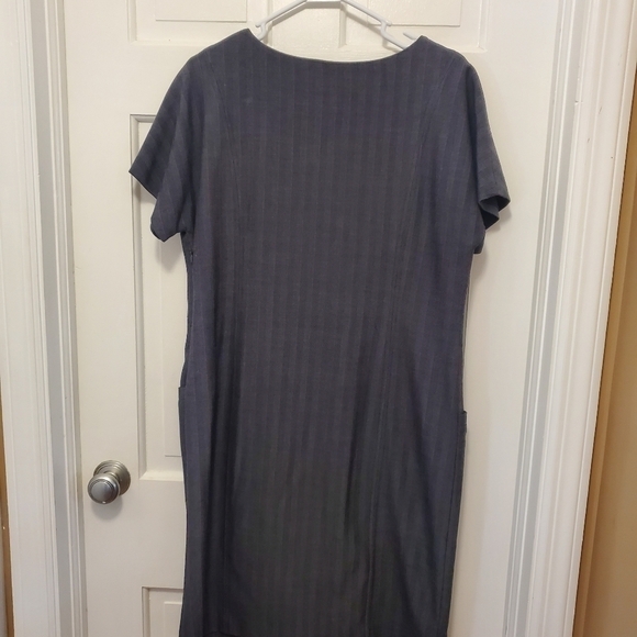 Apostrophe Pinstripe/Herringbone Print Dress Size 12, Classic, Business - Picture 9 of 9